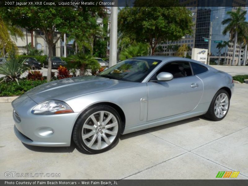 Liquid Silver Metallic / Charcoal 2007 Jaguar XK XK8 Coupe