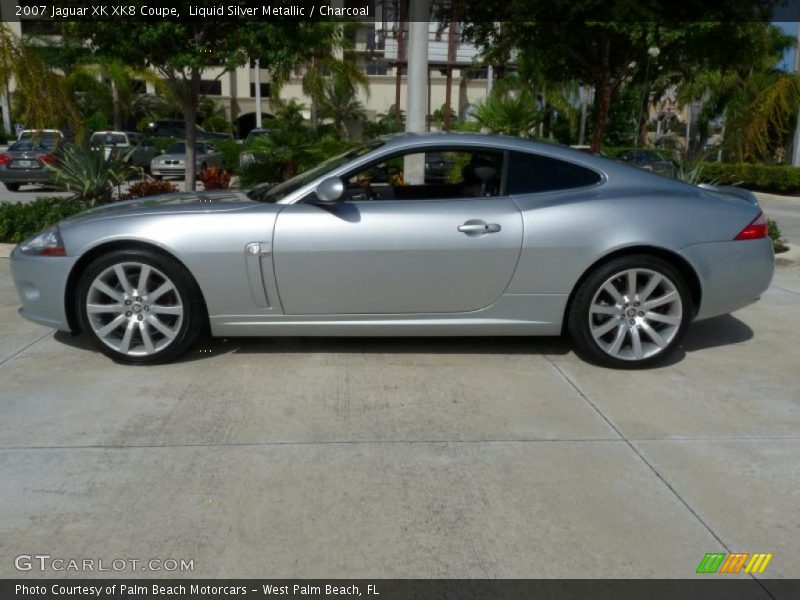 Liquid Silver Metallic / Charcoal 2007 Jaguar XK XK8 Coupe