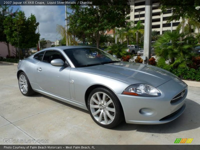 Liquid Silver Metallic / Charcoal 2007 Jaguar XK XK8 Coupe