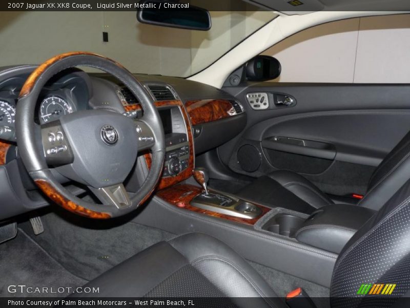 Liquid Silver Metallic / Charcoal 2007 Jaguar XK XK8 Coupe