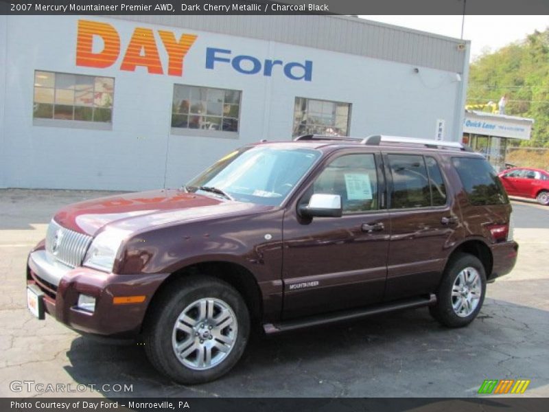 Dark Cherry Metallic / Charcoal Black 2007 Mercury Mountaineer Premier AWD