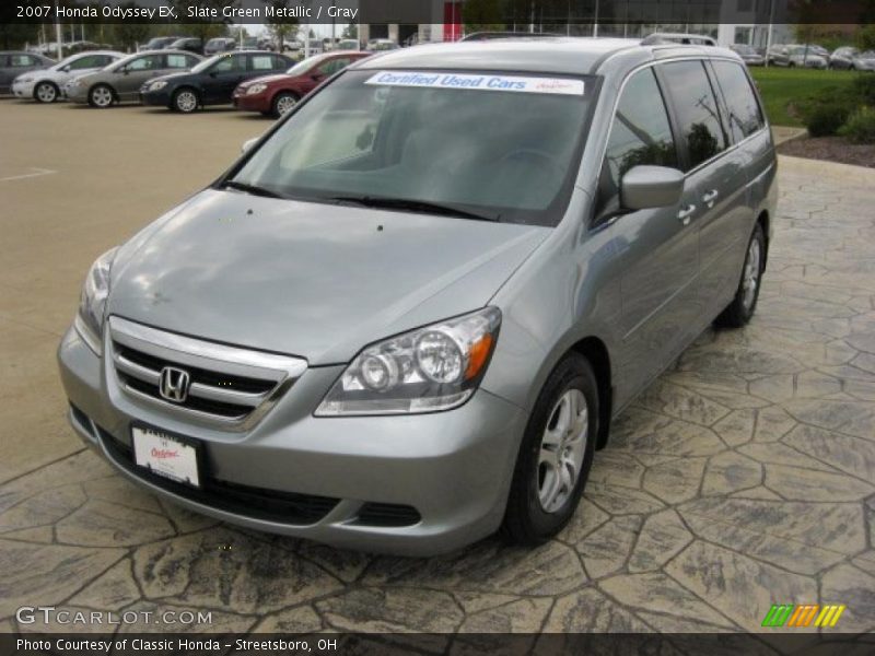 Slate Green Metallic / Gray 2007 Honda Odyssey EX