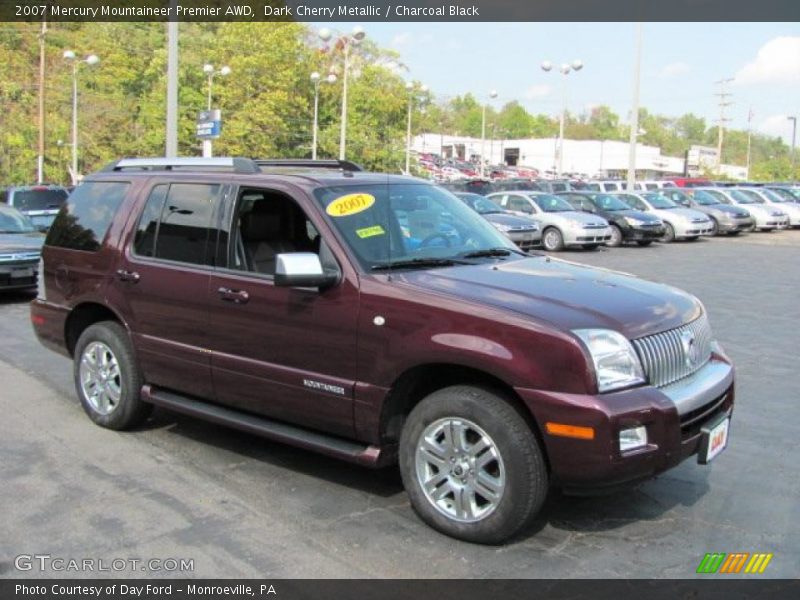 Dark Cherry Metallic / Charcoal Black 2007 Mercury Mountaineer Premier AWD