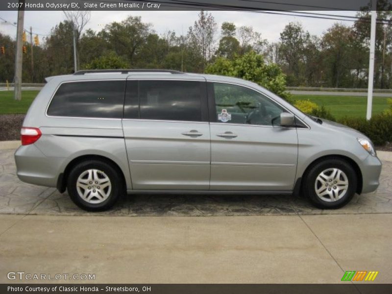 Slate Green Metallic / Gray 2007 Honda Odyssey EX