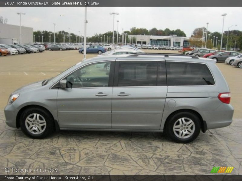 Slate Green Metallic / Gray 2007 Honda Odyssey EX