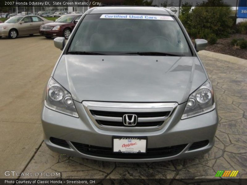 Slate Green Metallic / Gray 2007 Honda Odyssey EX