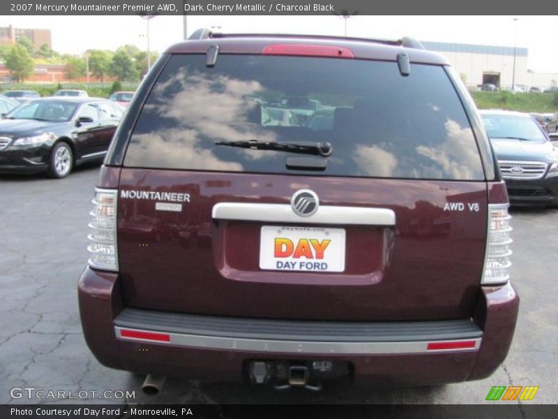 Dark Cherry Metallic / Charcoal Black 2007 Mercury Mountaineer Premier AWD