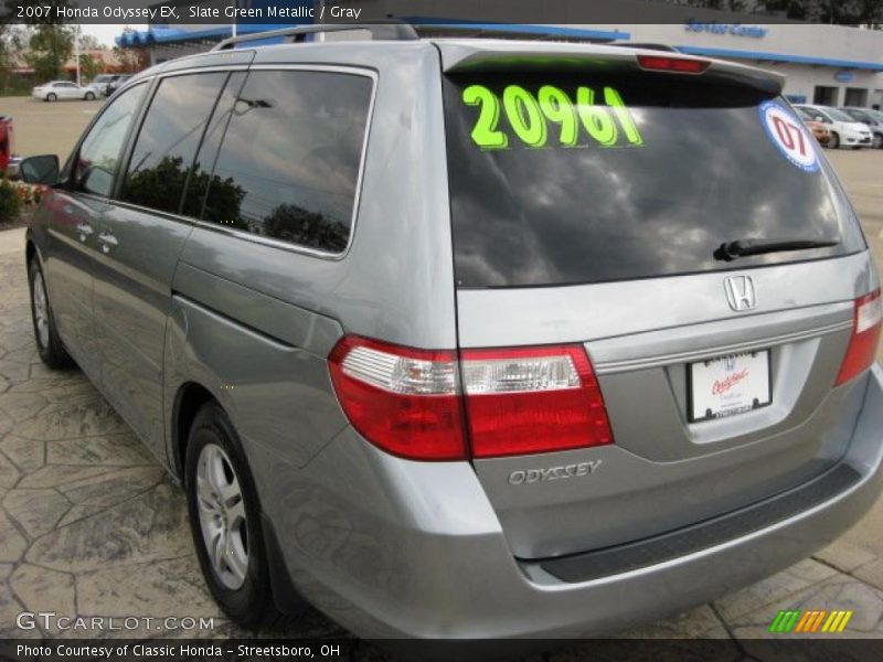 Slate Green Metallic / Gray 2007 Honda Odyssey EX