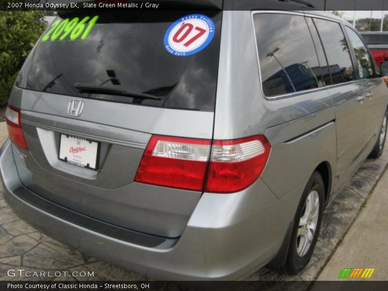 Slate Green Metallic / Gray 2007 Honda Odyssey EX