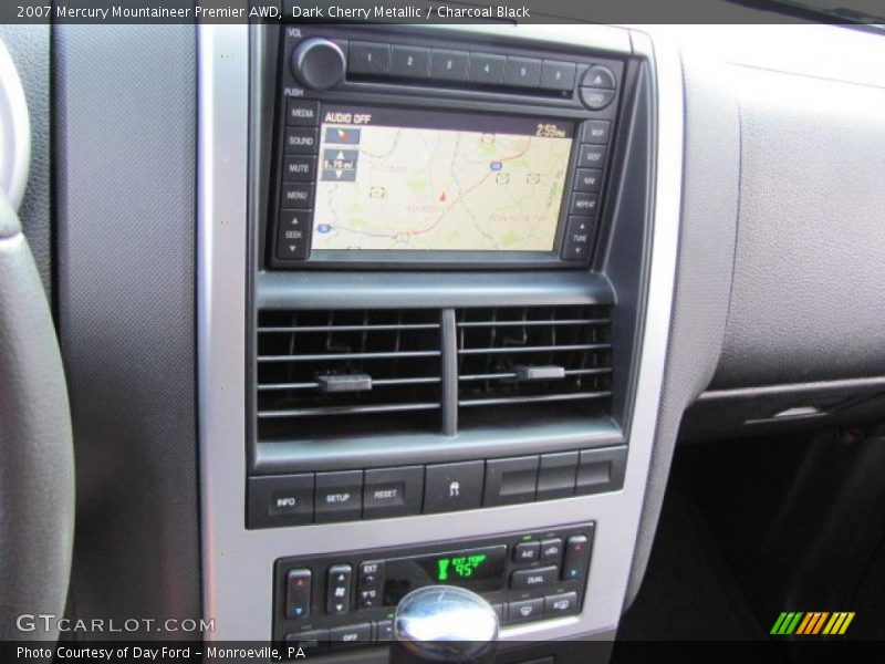 Dark Cherry Metallic / Charcoal Black 2007 Mercury Mountaineer Premier AWD