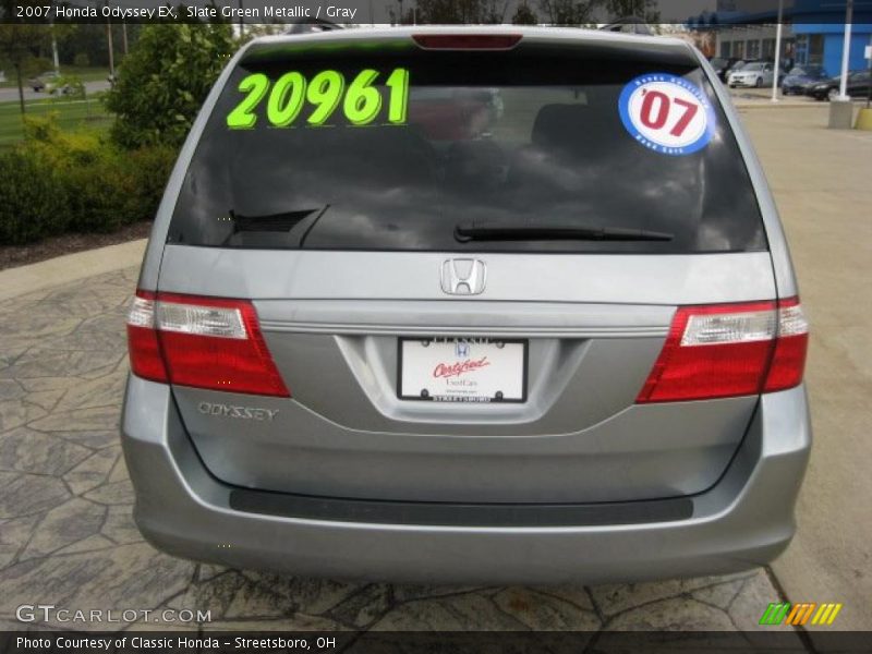 Slate Green Metallic / Gray 2007 Honda Odyssey EX