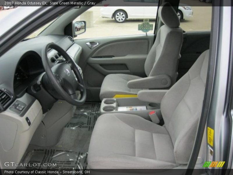 Slate Green Metallic / Gray 2007 Honda Odyssey EX