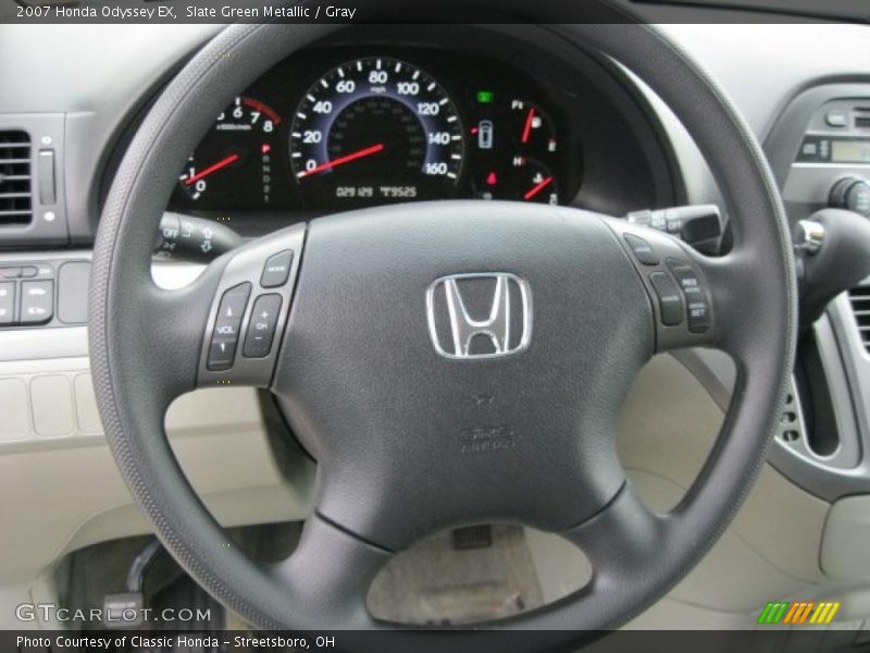 Slate Green Metallic / Gray 2007 Honda Odyssey EX