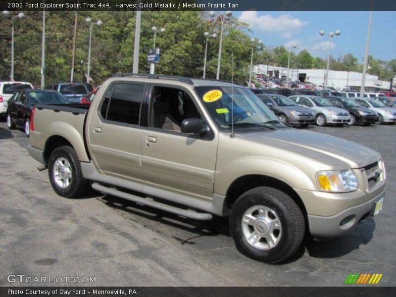 Harvest Gold Metallic / Medium Prairie Tan 2002 Ford Explorer Sport Trac 4x4