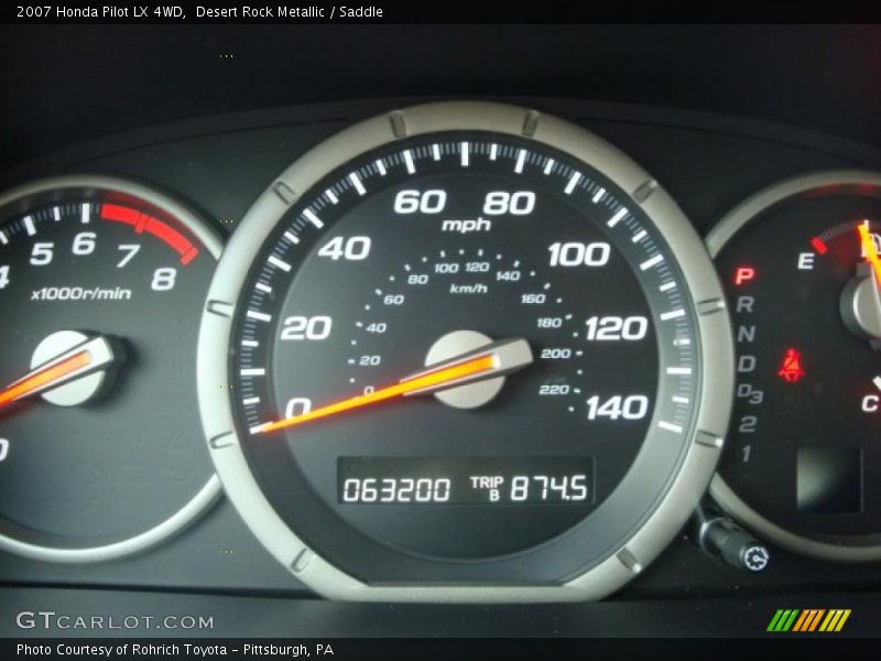 Desert Rock Metallic / Saddle 2007 Honda Pilot LX 4WD