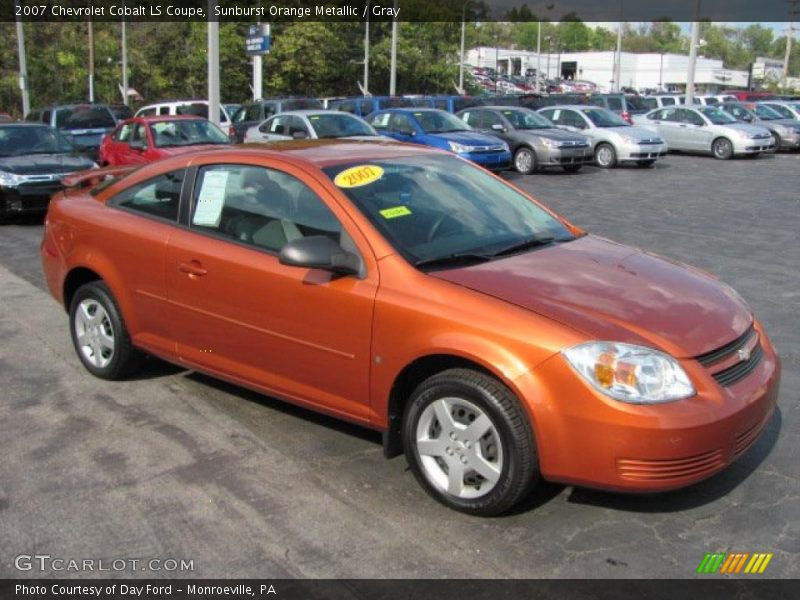 Sunburst Orange Metallic / Gray 2007 Chevrolet Cobalt LS Coupe