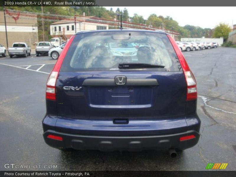 Royal Blue Pearl / Ivory 2009 Honda CR-V LX 4WD