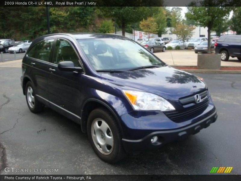 Royal Blue Pearl / Ivory 2009 Honda CR-V LX 4WD