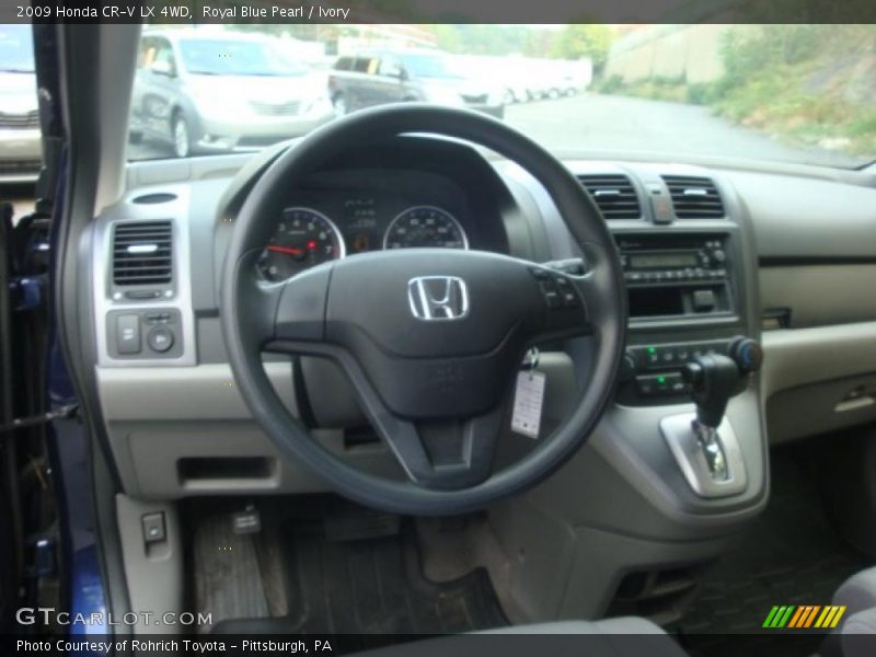 Royal Blue Pearl / Ivory 2009 Honda CR-V LX 4WD