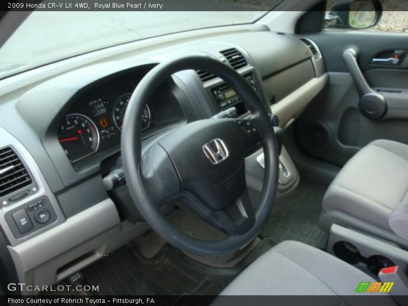 Royal Blue Pearl / Ivory 2009 Honda CR-V LX 4WD