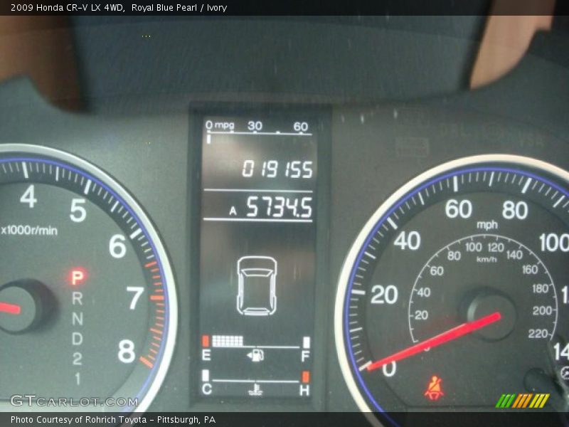 Royal Blue Pearl / Ivory 2009 Honda CR-V LX 4WD