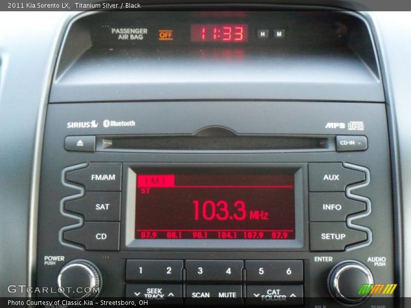 Titanium Silver / Black 2011 Kia Sorento LX