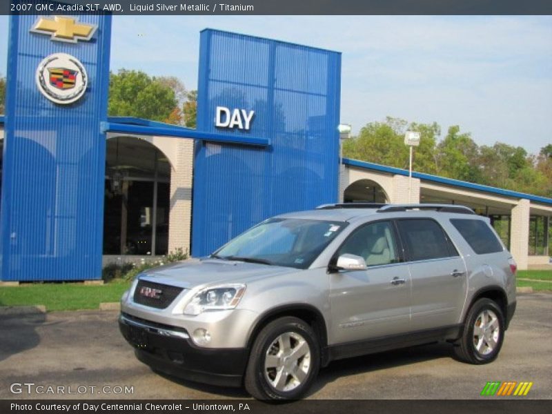 Liquid Silver Metallic / Titanium 2007 GMC Acadia SLT AWD