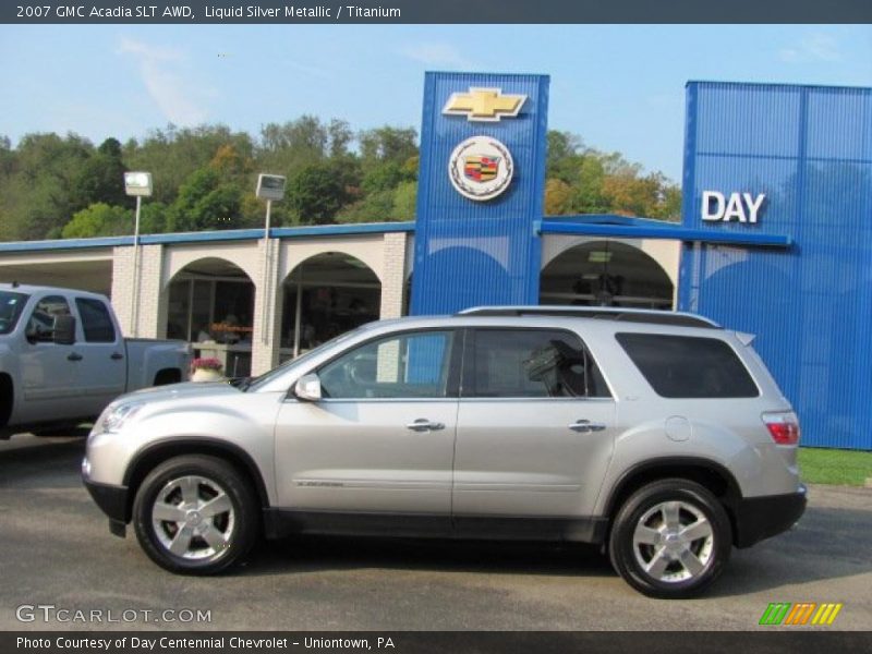 Liquid Silver Metallic / Titanium 2007 GMC Acadia SLT AWD