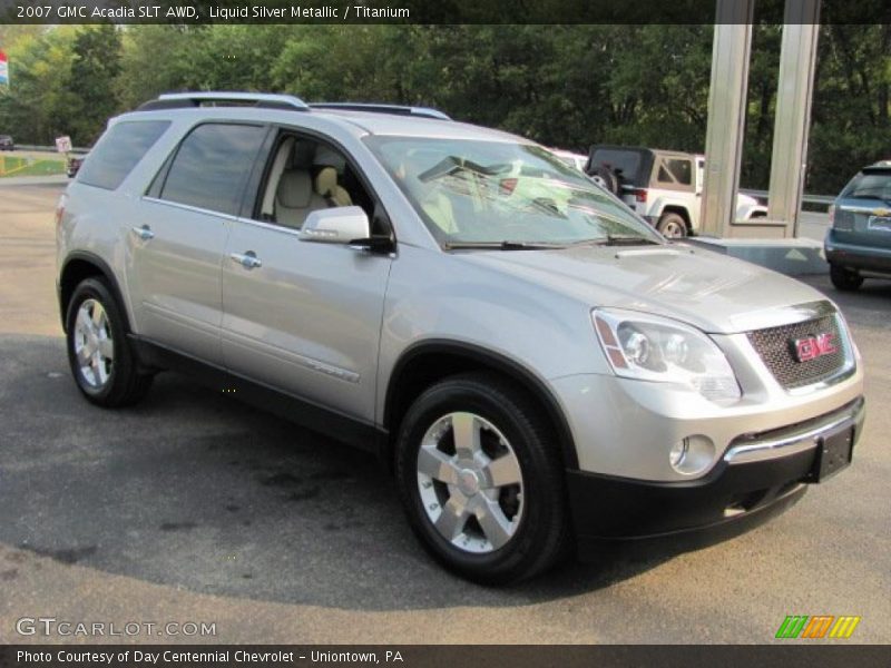 Liquid Silver Metallic / Titanium 2007 GMC Acadia SLT AWD