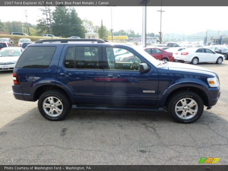 Dark Blue Pearl Metallic / Camel 2007 Ford Explorer XLT 4x4