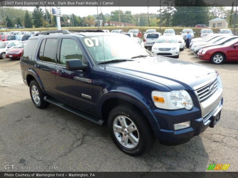 Dark Blue Pearl Metallic / Camel 2007 Ford Explorer XLT 4x4
