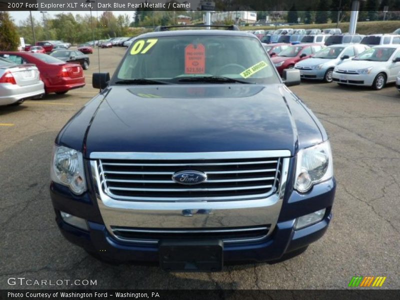 Dark Blue Pearl Metallic / Camel 2007 Ford Explorer XLT 4x4
