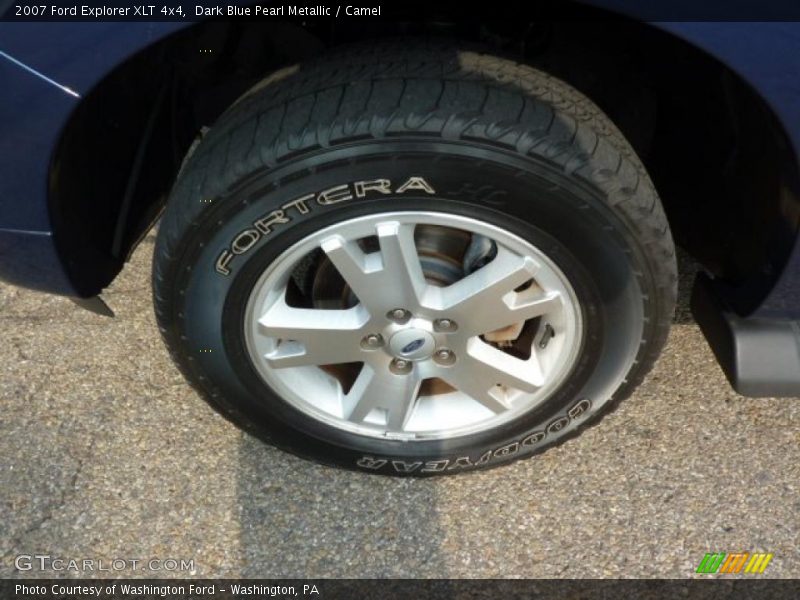 Dark Blue Pearl Metallic / Camel 2007 Ford Explorer XLT 4x4