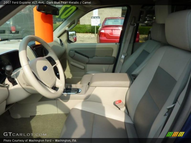 Dark Blue Pearl Metallic / Camel 2007 Ford Explorer XLT 4x4