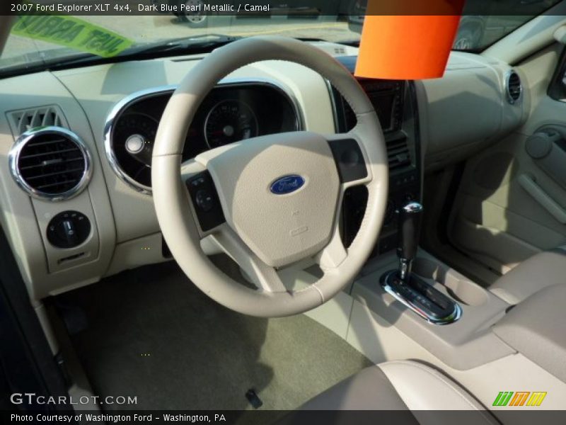 Dark Blue Pearl Metallic / Camel 2007 Ford Explorer XLT 4x4