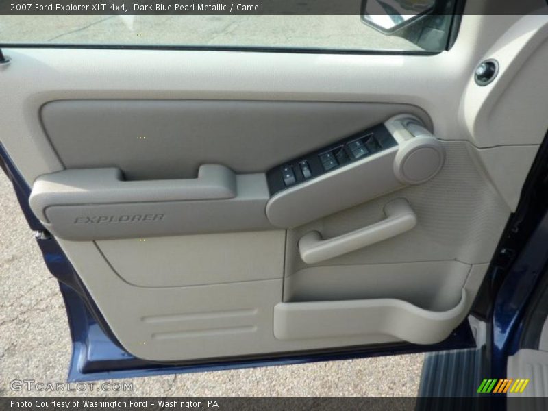 Dark Blue Pearl Metallic / Camel 2007 Ford Explorer XLT 4x4