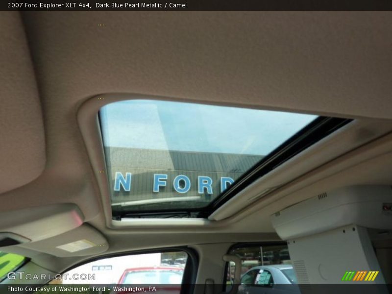 Dark Blue Pearl Metallic / Camel 2007 Ford Explorer XLT 4x4