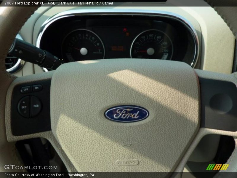 Dark Blue Pearl Metallic / Camel 2007 Ford Explorer XLT 4x4