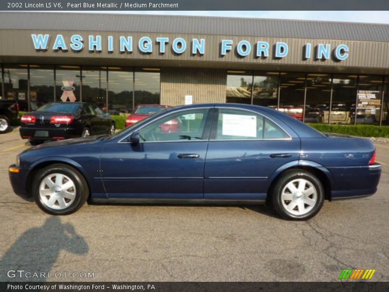 Pearl Blue Metallic / Medium Parchment 2002 Lincoln LS V6