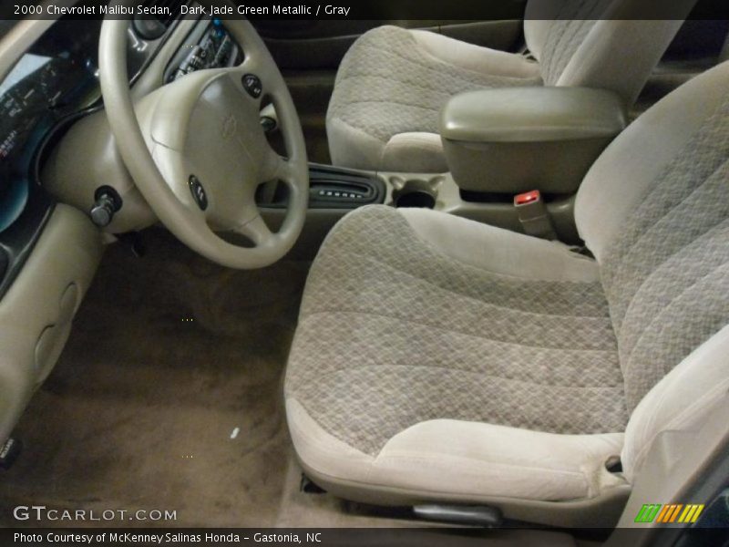 Dark Jade Green Metallic / Gray 2000 Chevrolet Malibu Sedan