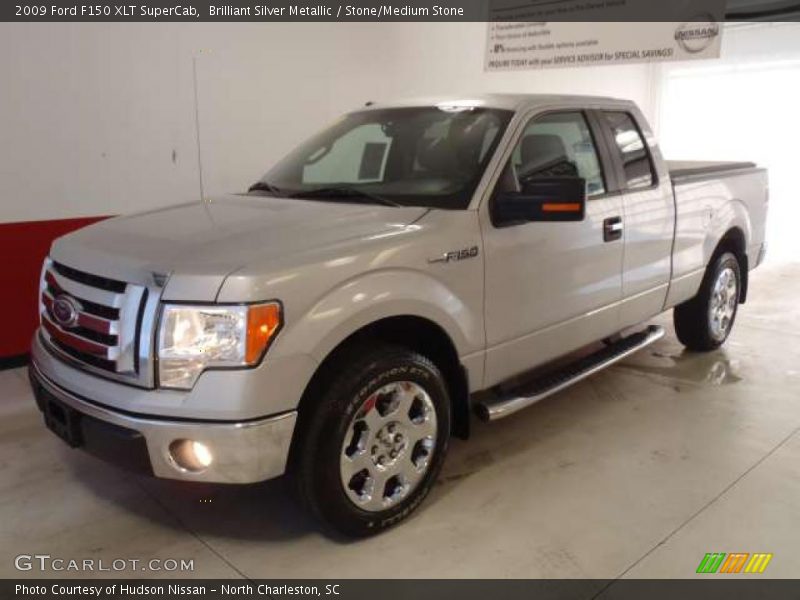 Brilliant Silver Metallic / Stone/Medium Stone 2009 Ford F150 XLT SuperCab