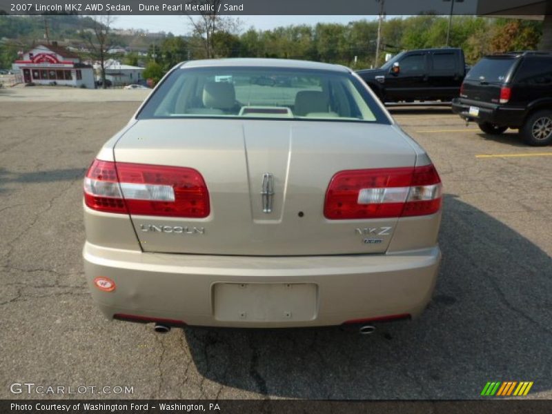Dune Pearl Metallic / Sand 2007 Lincoln MKZ AWD Sedan