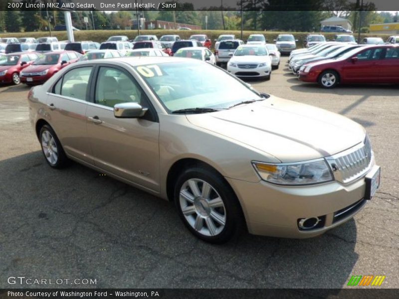 Dune Pearl Metallic / Sand 2007 Lincoln MKZ AWD Sedan