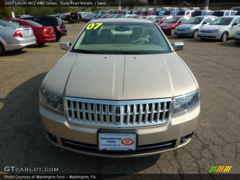 Dune Pearl Metallic / Sand 2007 Lincoln MKZ AWD Sedan
