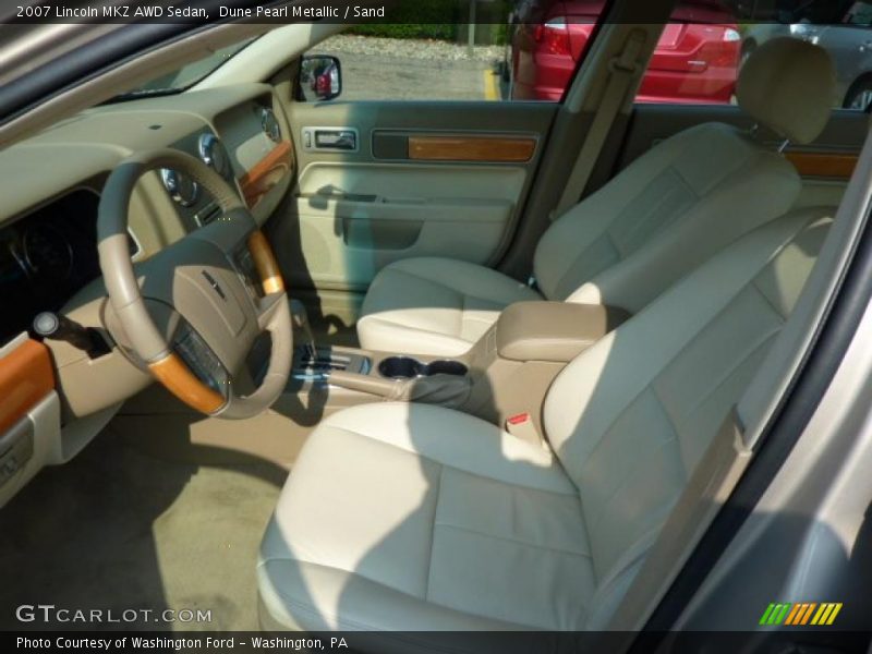Dune Pearl Metallic / Sand 2007 Lincoln MKZ AWD Sedan
