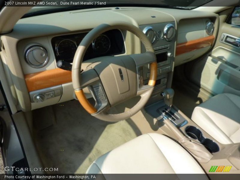 Dune Pearl Metallic / Sand 2007 Lincoln MKZ AWD Sedan