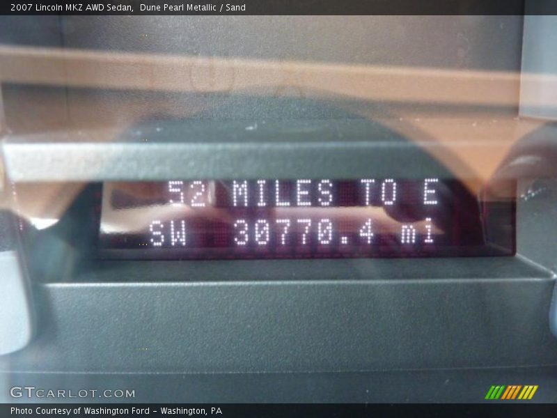 Dune Pearl Metallic / Sand 2007 Lincoln MKZ AWD Sedan