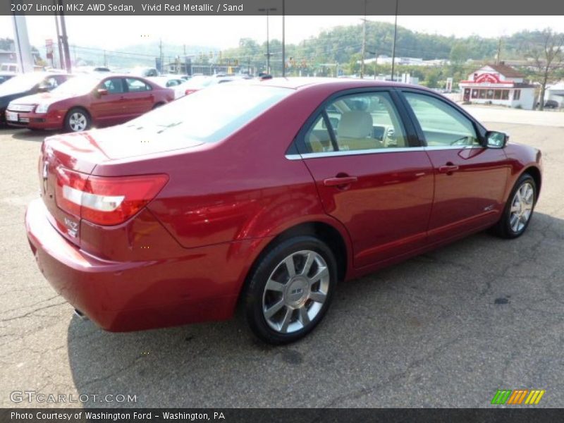 Vivid Red Metallic / Sand 2007 Lincoln MKZ AWD Sedan