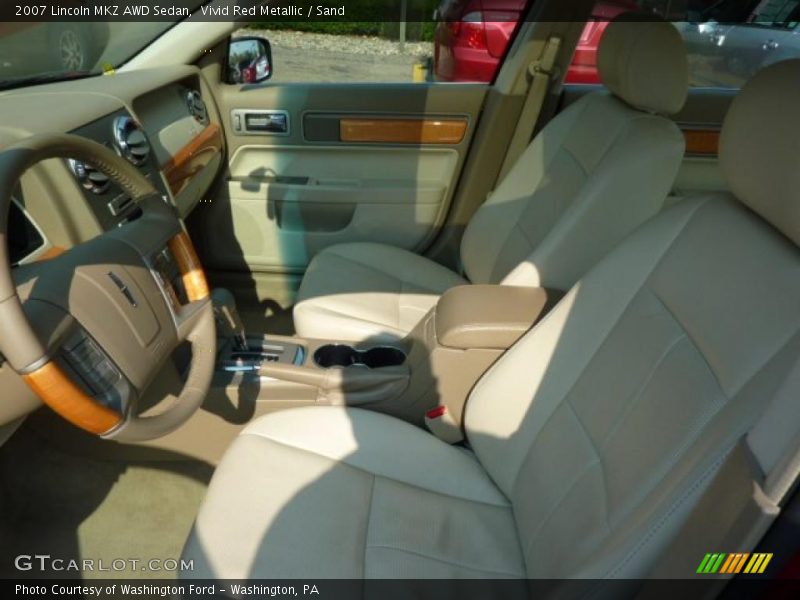 Vivid Red Metallic / Sand 2007 Lincoln MKZ AWD Sedan