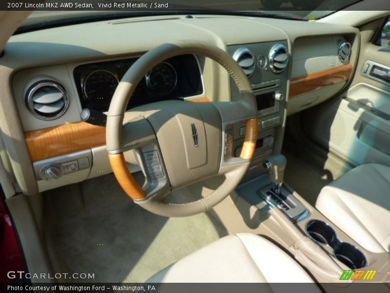 Vivid Red Metallic / Sand 2007 Lincoln MKZ AWD Sedan